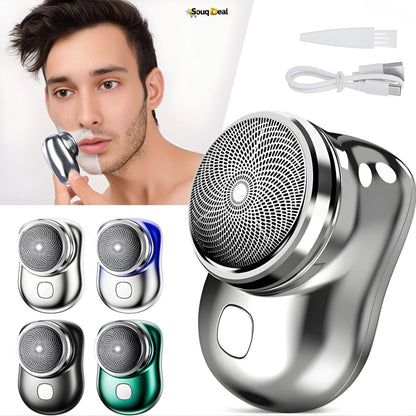 Mini Portable Painless Shaver for Men - Rechargeable Waterproof Beard Trimmer