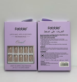 Febble - Natural Nude Stiletto Nails