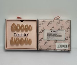 Febble - Nude Marble Swirl Press-On Nails