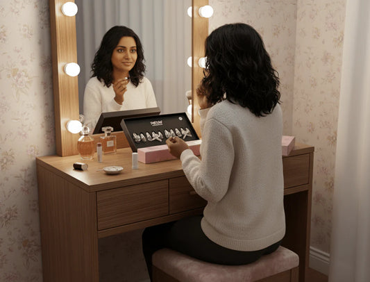 Febble - Pink Butterfly Dream Crystal Nails